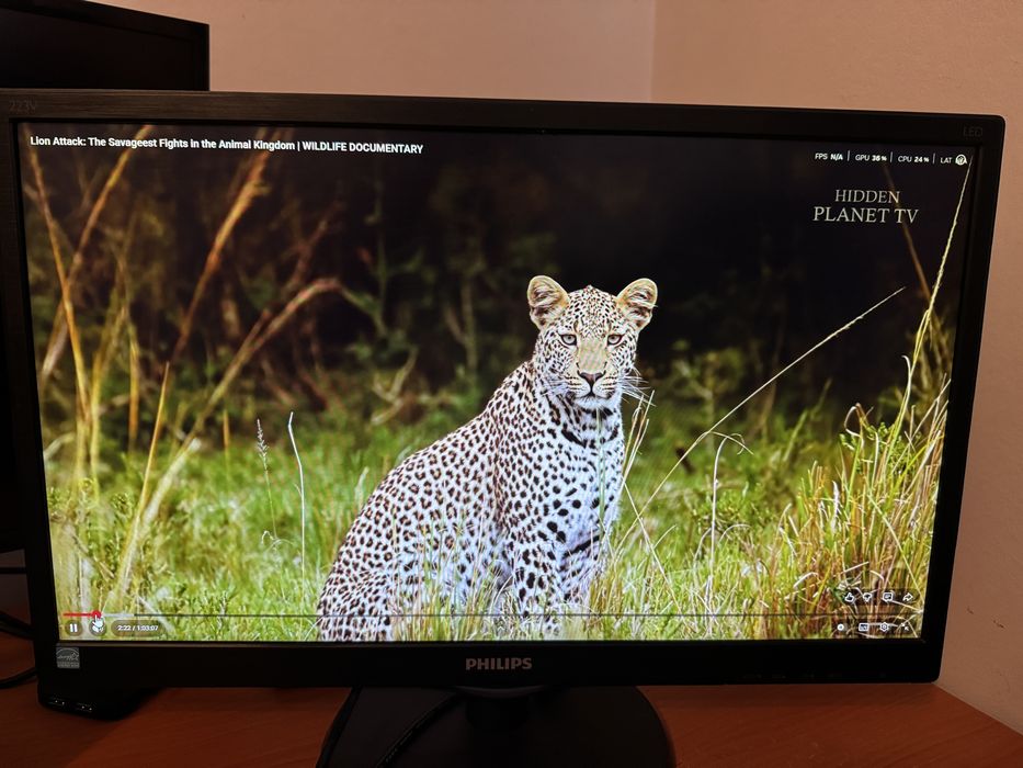 Monitor Philips 22" Full HD + Adaptor HDMI