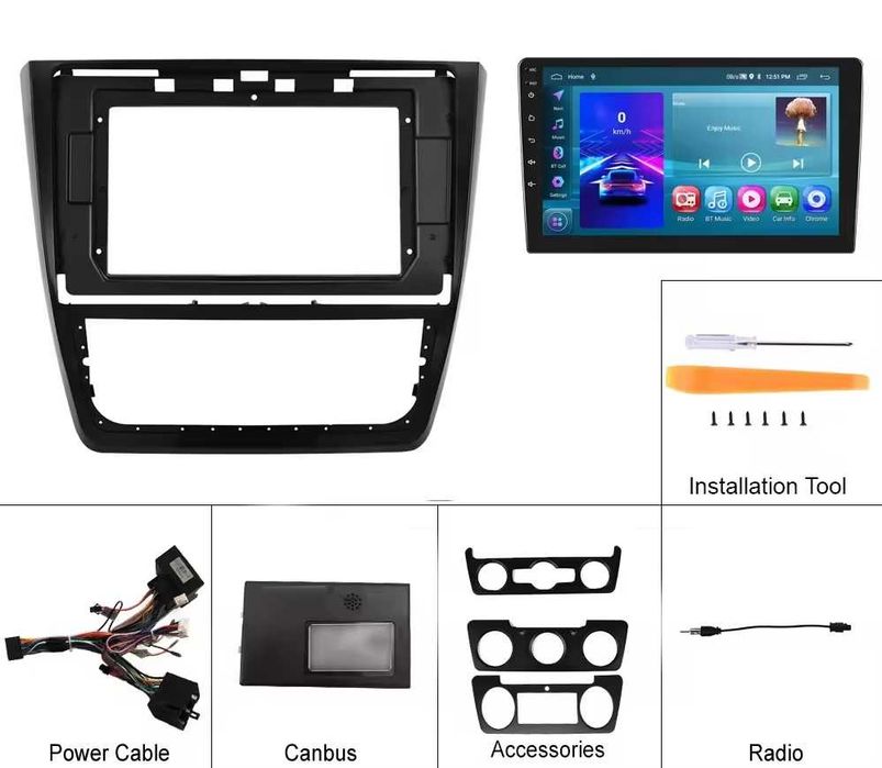 Мултимедия за Skoda Yeti Двоен дин навигация Android 2 DIN Skoda Yeti