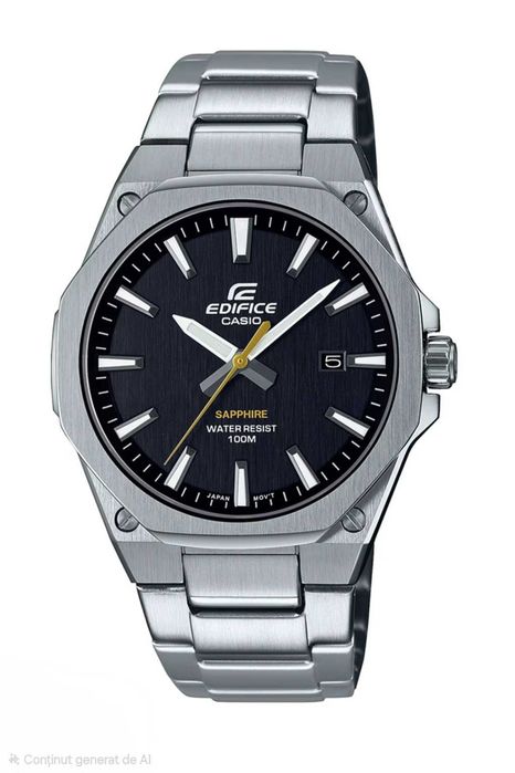 Ceas Barbati, unisex CASIO Edifice Saphire , EFR s108d-1avuef silver - Black, NOU, Garantie 2 ani