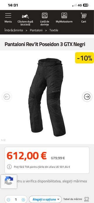 Costum motocicleta textil Revit Poseidon 3GTX