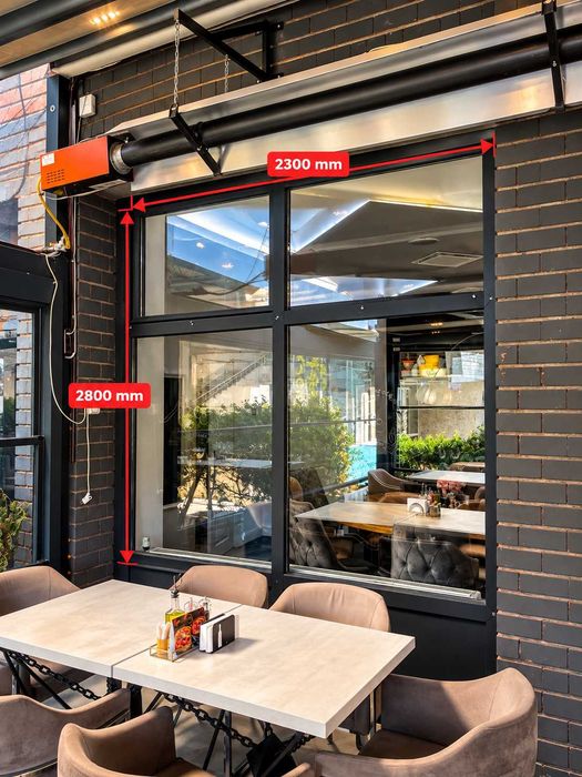 Geamuri termopan cu sticla + uși restaurant / vitrine mari cu deschidere – de la 2300 până la 5300 mm