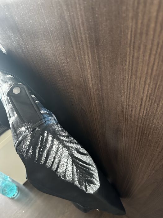 Geaca piele pictata handmade