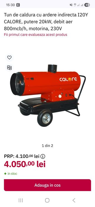 Tun de caldura pe motorina 20 kw