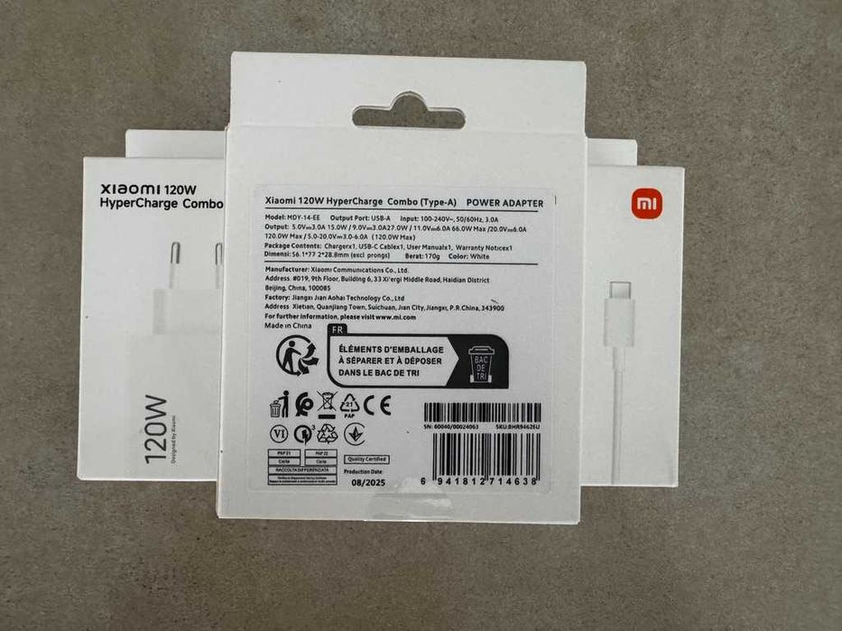 GARANTIE Incarcator Xiaomi  Fast Charging 120W CEL MAI MIC PRET SET