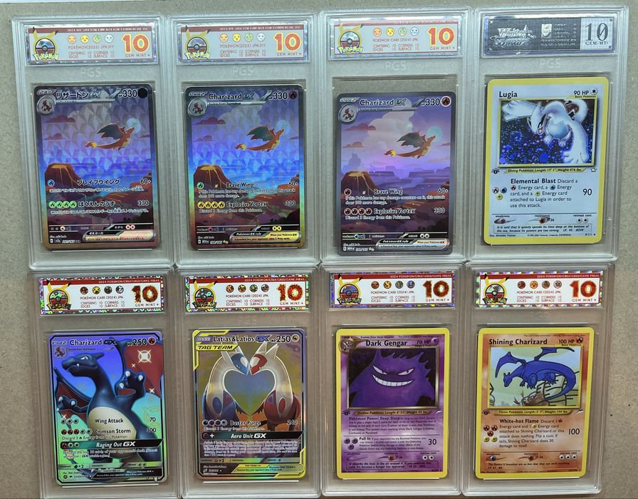 8 Rare Pokemon Cards:5 Charizard,Lugia,Latias & Latios,Dark Gengar
