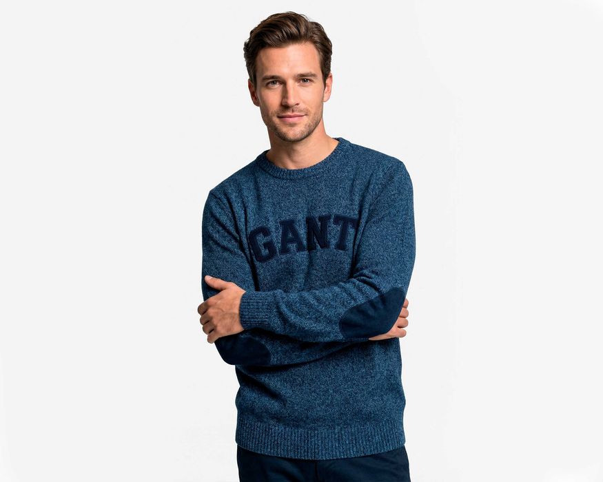 GANT 100% Агнешка вълна Оригинален мъжки пуловер размер XXL / 2XL НОВО