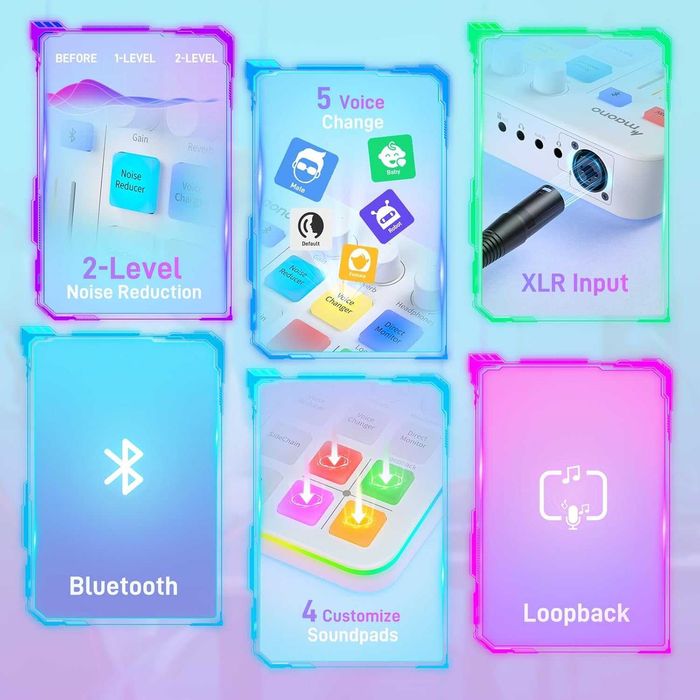 Геймърски аудио миксер MAONO G1 NEO в бял цвят (Нов)