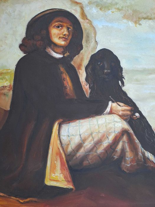 tablou pictura panza 49/59 cm reproducere Gustave Courbet