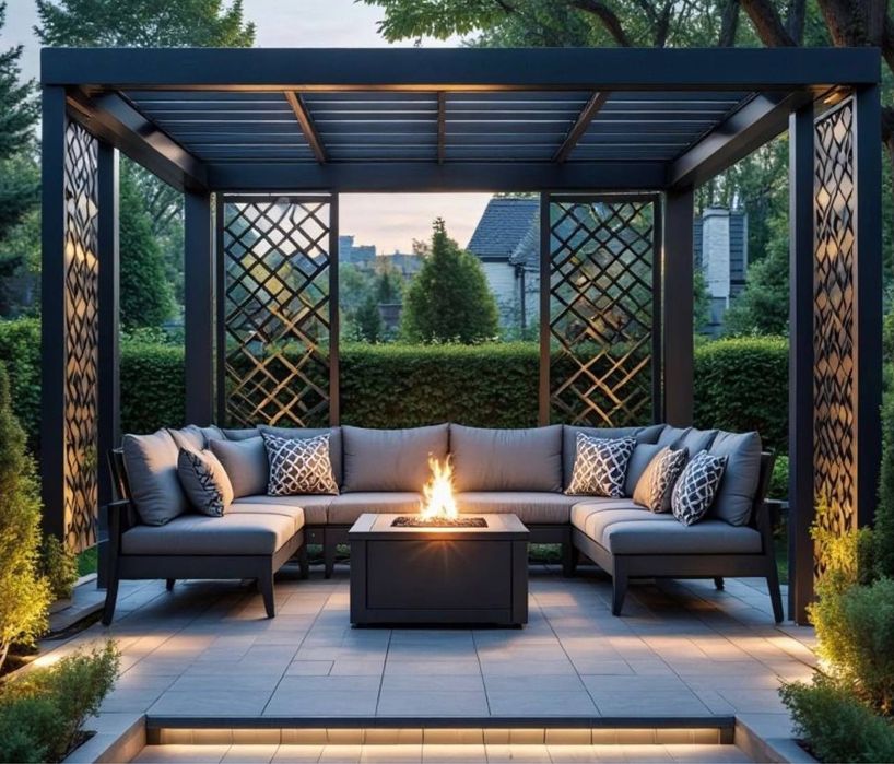 Hi-tech Naves Besedka besedki Навес бесдка