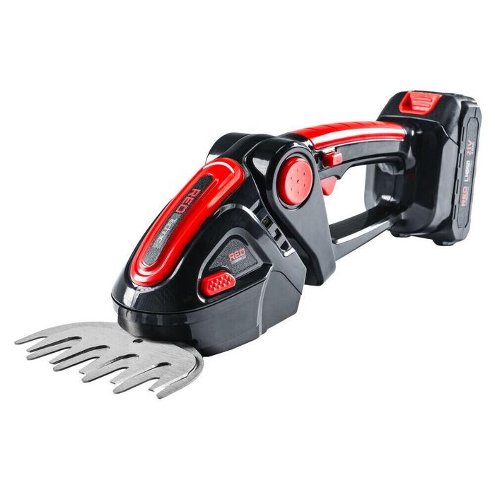 Foarfeca electrica pe acumulator pentru tuns iarba, arbusti, 21 V, Red