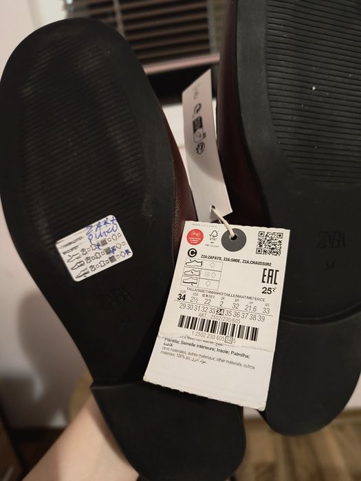 Нови обувки Zara 34,,номер
