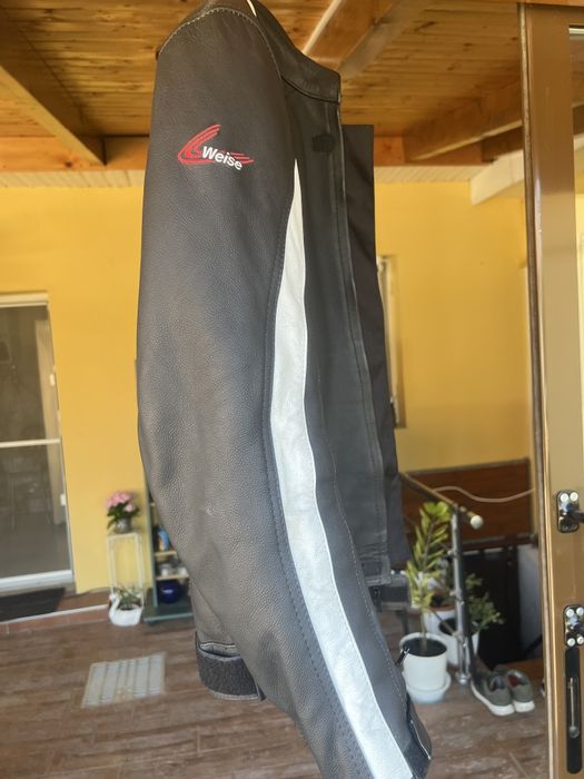 Jacheta MOTO din piele, cu protectii