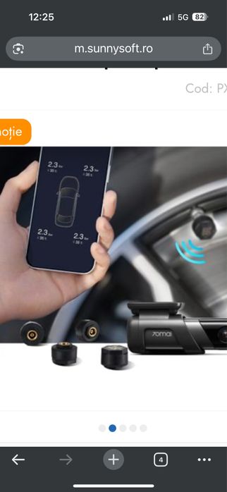 Camera auto M500 + sistem monitorizare presiune roti TPMS 70mai