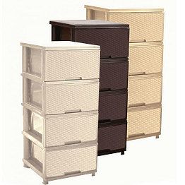 Пластмасов шкаф с четири чекмеджета