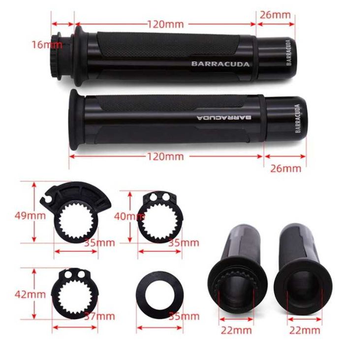 Мото универсални ръкохватки и балансьори - Barracuda 22мм*