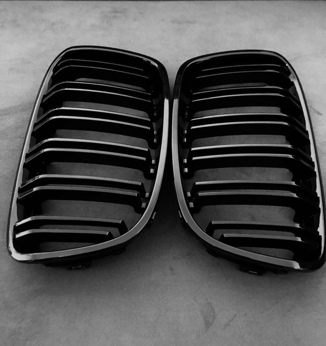 Set Grila grile Dubla Negru black Lucios BMW seria 1 F20 F21