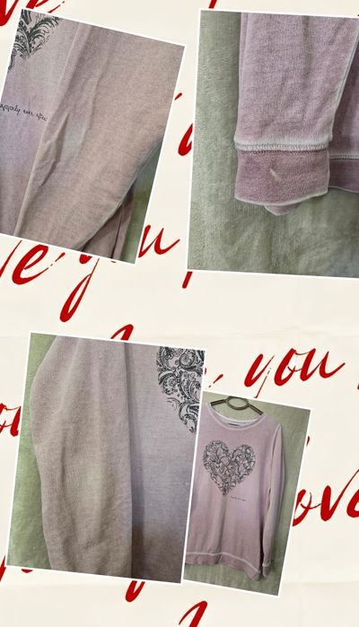 Bluza cu maneca lunga roz pudrat