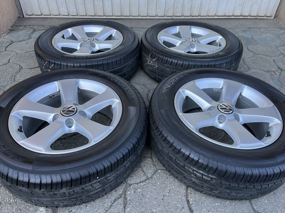 Jante aliaj 5x112mm, anvelope vara 215/60 R16, VW Passat, Sharan, Tiguan, Skoda Yeti