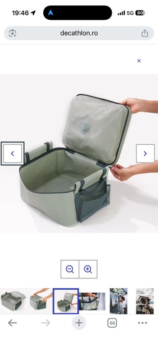 Mobilier de bucătărie de camping L, pliabil și cu protecție la vânt si CHIUVETĂ COMPACTĂ 10L PENTRU CAMPING - REZERVOR APĂ REZIDUALĂ