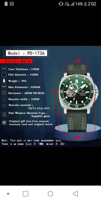 Pagani Disign orginal Automatic brend watch. Holati yangi.