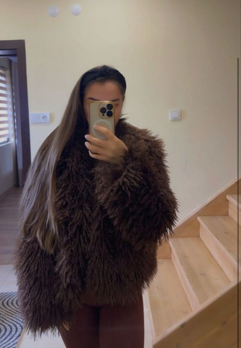 Ново палто  тип монголска вълна перфектно