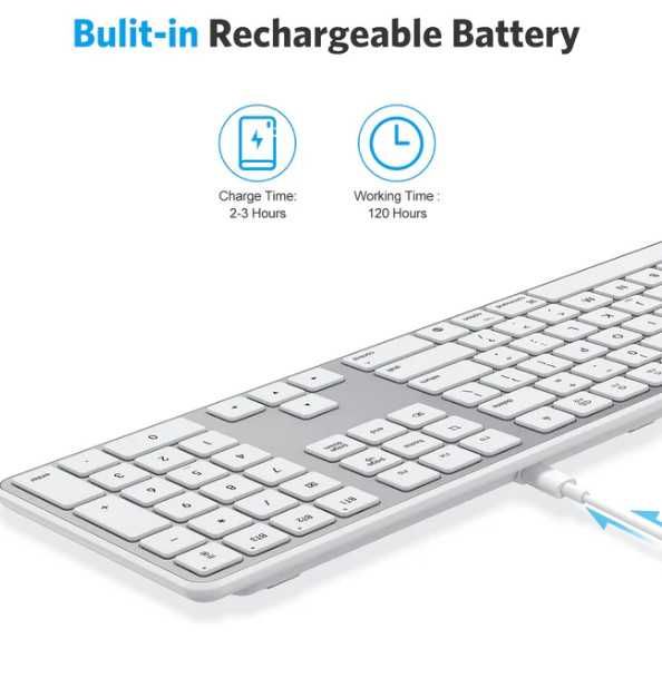 Безжична клавиатура OMOTON KB515, акумулаторна Bluetooth