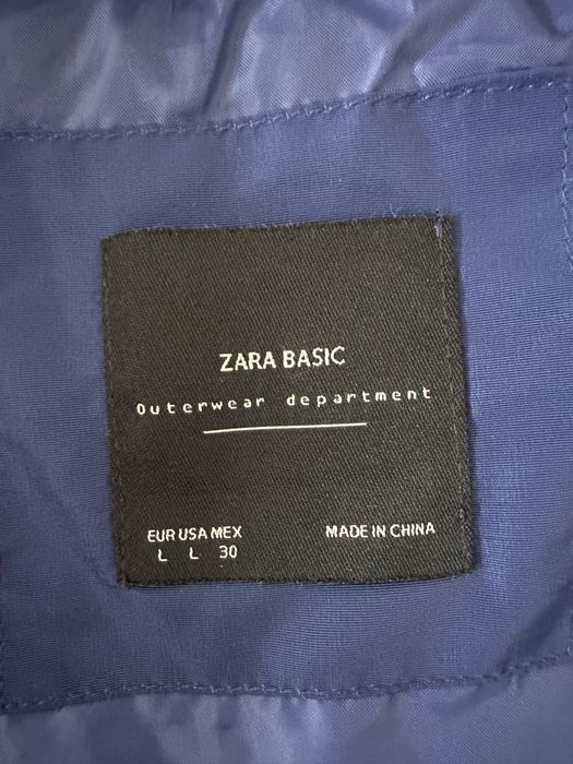 Тъмно  синьо зимно яке ZARA