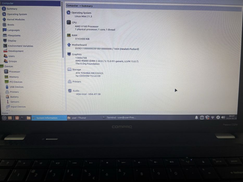 Laptop Compaq Presario CQ56