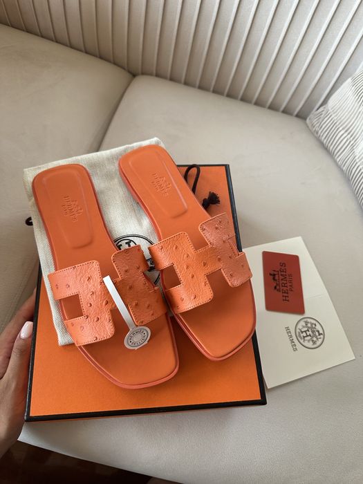 Papuci hermes piele naturala