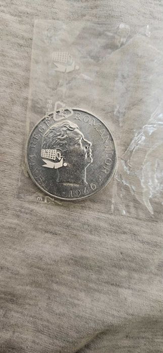 Monedă 100000 lei 1946 argint