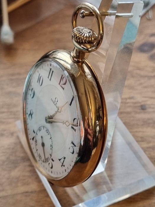 Omega златен  джобен 14к