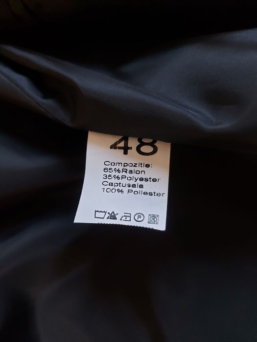 Sacou nou barbati tip jacheta de culoare neagra marimea M (48)