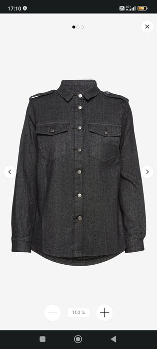 Ново Марково Дамско ХL  Дънково яке /риза ХЛ черен деним