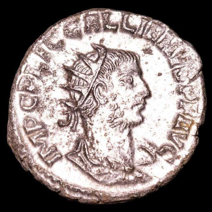 Denar antic Imperiul Roman. Gallienus (AD 253-268). antoninianus de argint,  Monetărie în Samosata