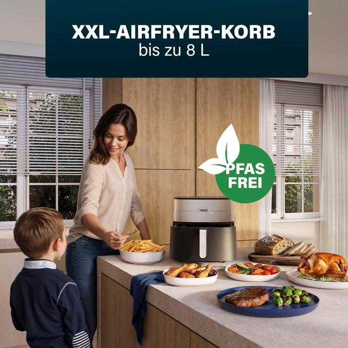 Friteuză cu aer cald Princess Dual Heat 8L XXL