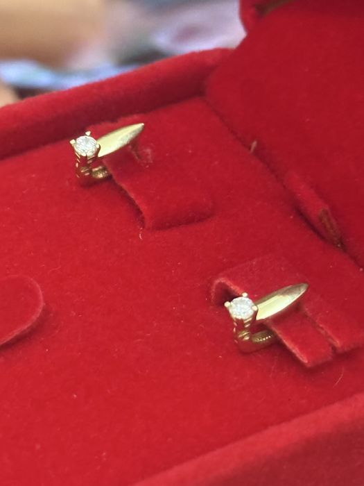 Детские золотые серьги 585 пробы