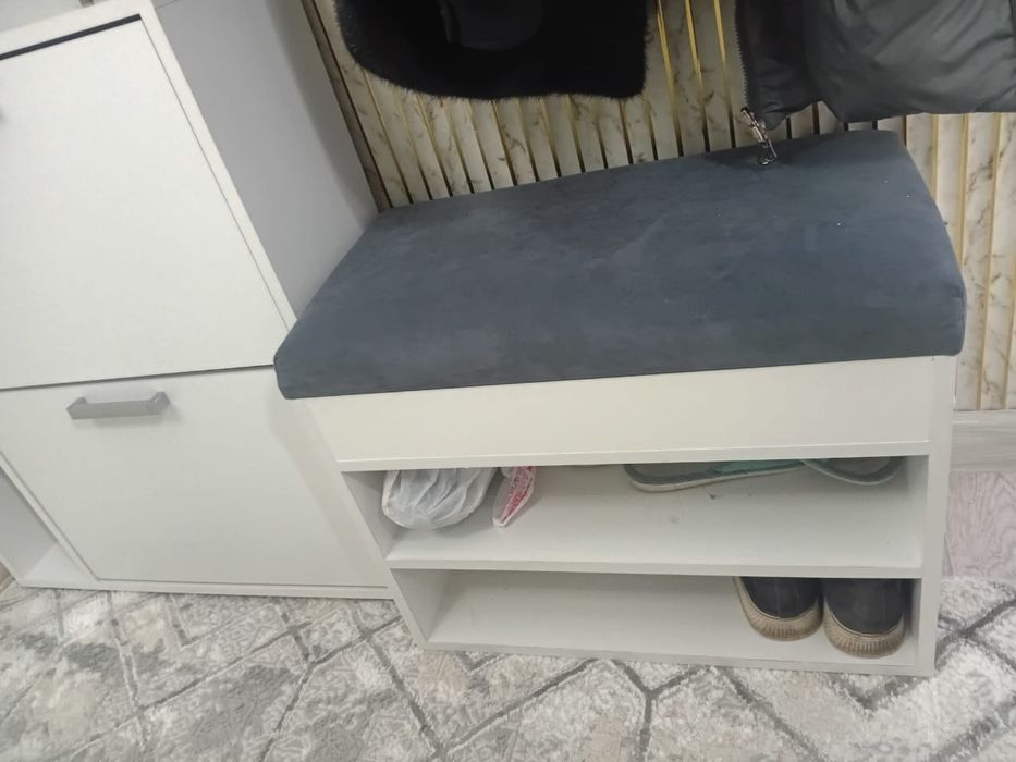 Белая обувница шкаф