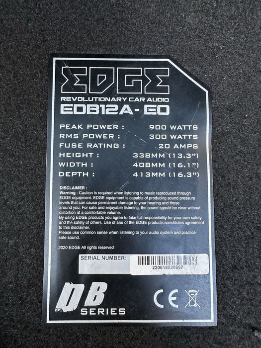 Subwoofer edge 900w