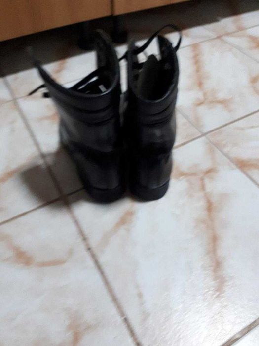 Pentru iarna care vine - Bocanci militari/armată de damă negri, 25,5