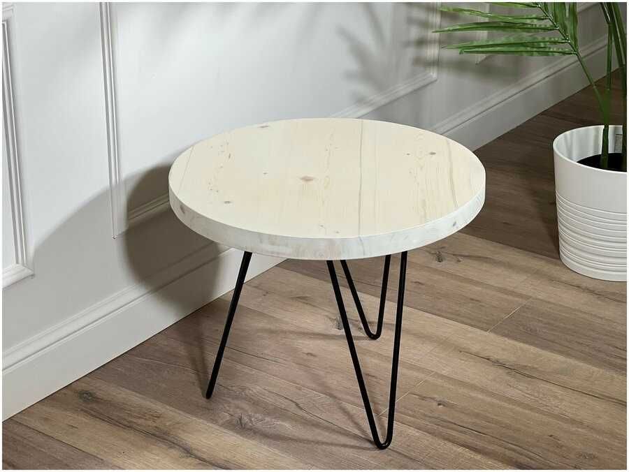 Журнальный столик White Lux  из натурального массива ели