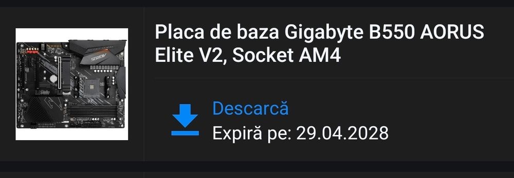 Placa de baza Gigabyte B550 Aours Elite V2 rev. 1.5 - Garantie emag