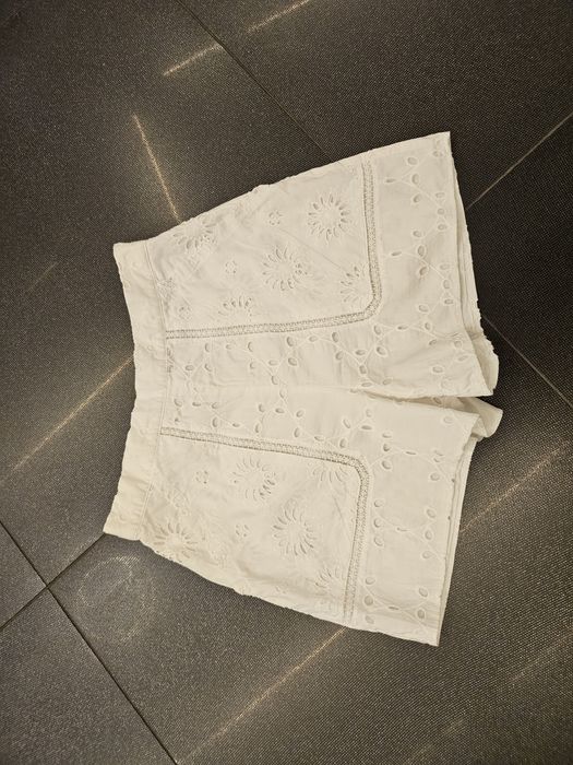 ZARA къси панталонки памучна дантела S-38