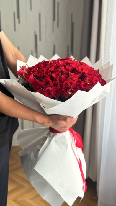 101 роза свежие букет роз