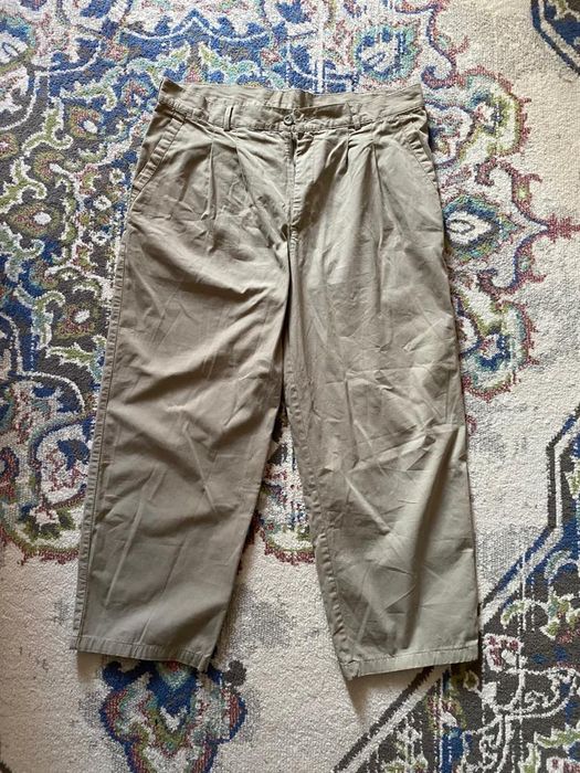 Pantaloni largi bej