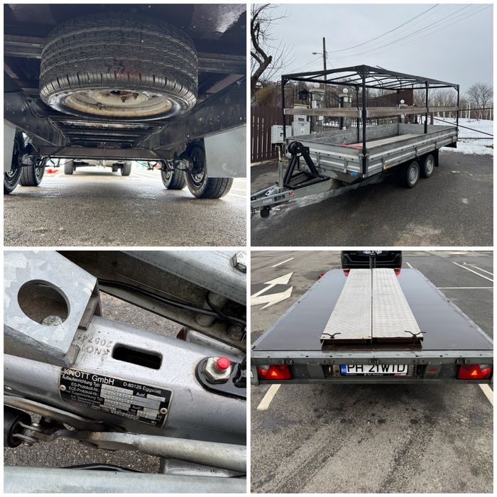 Remorca prelata si platforma auto Stema 2 axe 3500kg