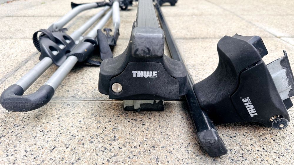 Bare transversale THULE SquareBar Evo 150 + suport bicicleta