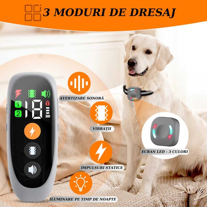 Zgarda pentru Dresaj Caini cu Telecomanda