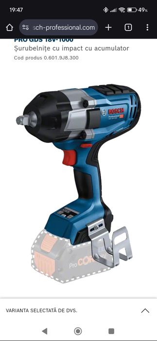 Vand impact l BOSCH GDS 18V-1000 
Trepte 0/350 - 0/650