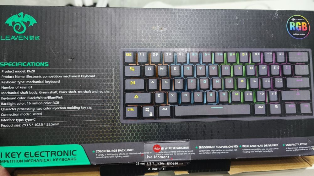 Продам Клавиатуру Leaven K620
