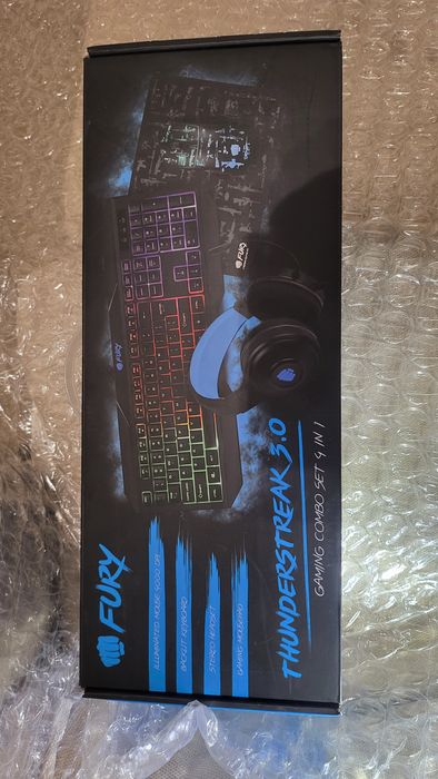 Fury thunderstriek геймърски комплект мишка клавиатура и слушалки